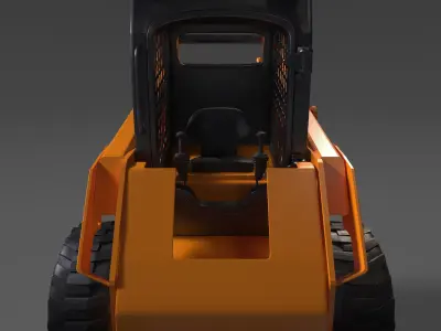 Mini Dozer Low-poly 3D model