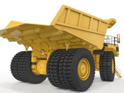 Rigged Mining Truck  3D model
