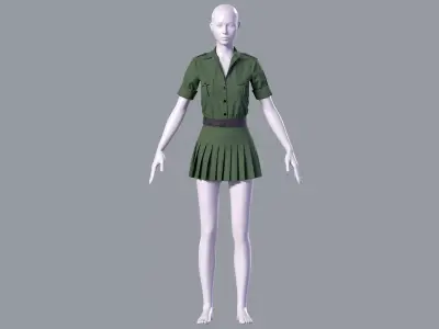 Womens casual outfit 3D model