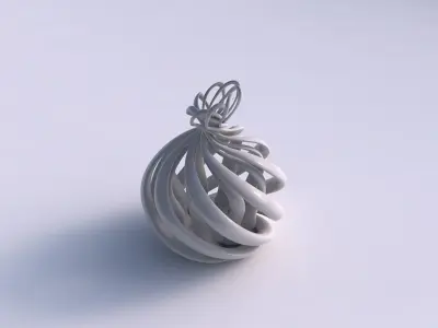 Vase double twisted with squeezed top part streched top corner 3D print model