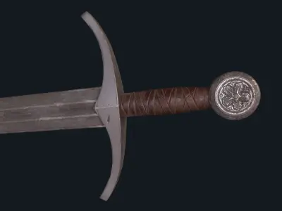 Medieval Sword - Sword - Weapon - Steel Sword -  Old Sword       Low-poly 3D model