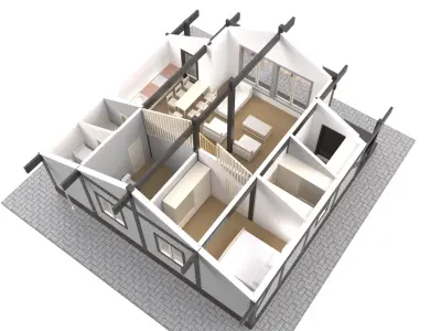 Private house  3D model purchase