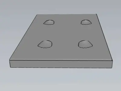 MakeIT Bear Foot Print All 4 foot 3D Model 3D model