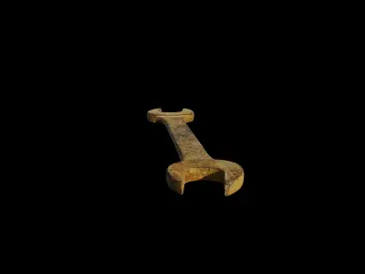 Anydrafts Rusty wrench 01 Low-poly 3D model