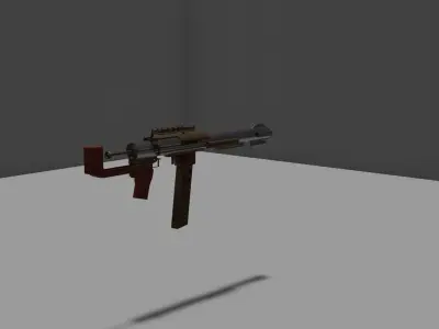 Stylized Submachine Gun Low-poly 3D model