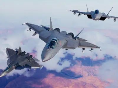 Sukhoi Su-57 3D model 4