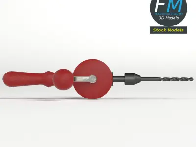 Hand drill 3D model