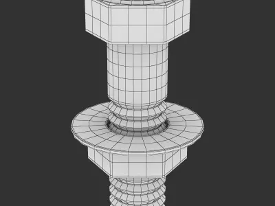 Bolt and Nuts Free low-poly 3D model