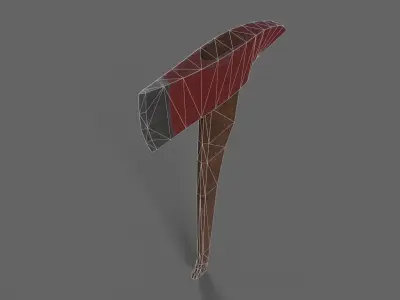 PBR Fire Axe V1d Low-poly 3D model