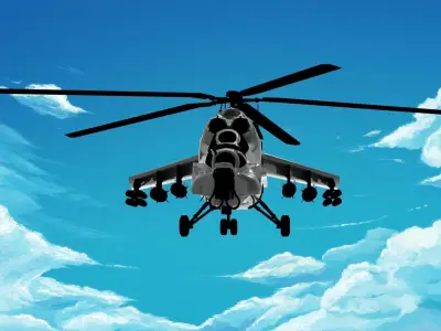 Mil Mi-24 helicopter  3D model