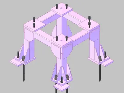 26396-Base for robot NACHI-NC510-Hight 600 3D model