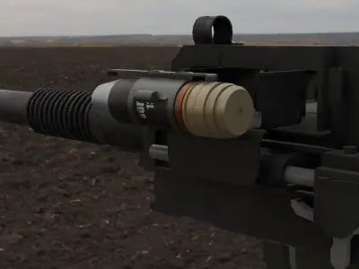 AGS-17 Flame  Low-poly 3D model