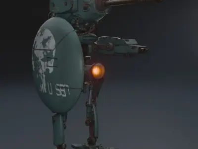 Gun Robot I 3D model