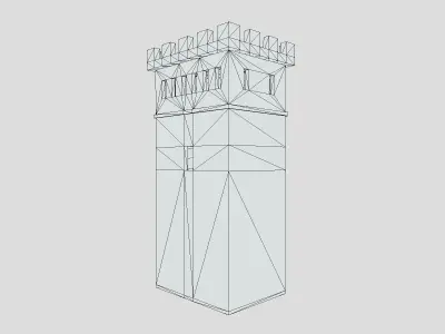 Medieval Castle Module 07 Low Poly PBR Realistic Low-poly 3D model