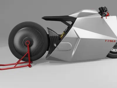 TESLA CONCAPT ELECTRIC BIKE Low-poly 3D model