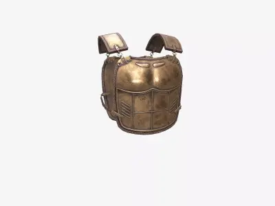 Ancient Armor MusclePectorale 3D Model Game Ready PBR Low Poly Low-poly 3D model
