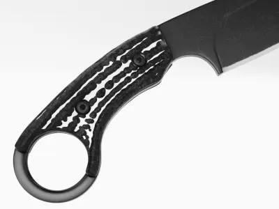 Tactical Combat Knife - Military - Karambit Style 01 White Low-poly 3D model
