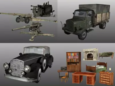 WWII model pack 3D model