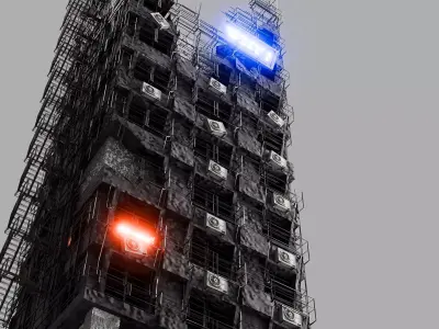 Industrial Sci-Fi Tower Building Detailed Environment Asset 3D model