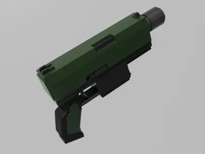 Warhammer 40k Stub Gun Low-poly 3D model