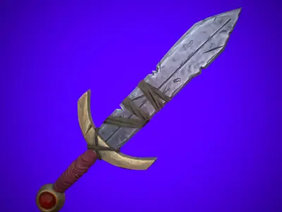 Rusty Sword Low-poly 3D model