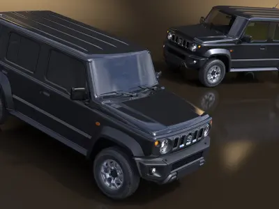 Black SUV Suzuki Jimny 2025 3D model
