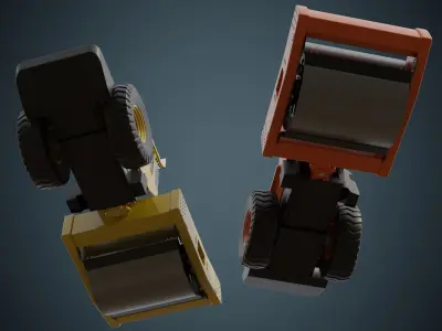 Compactor 1A Low-poly 3D model