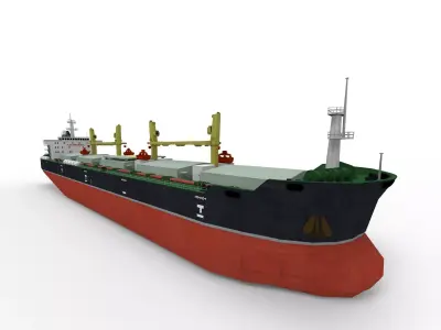 Bulk  carrier lowpoly Low-poly 3D model