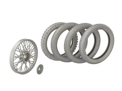 Wheels for motorcycle 3D print model