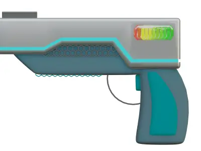 Futuristic Gun 3D model 7
