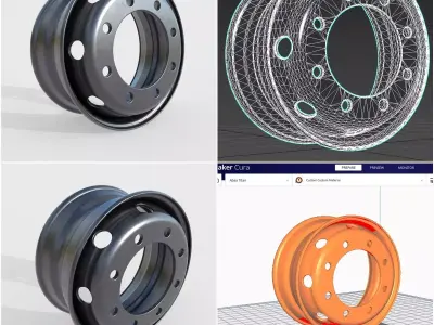 Rim M6 Low-poly 3D model