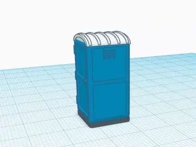 Portable Toilet Pack H0 1 87 Construction Site Diorama  3D print model