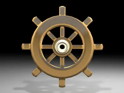 Ship Wheel 7 3D model