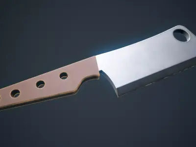 Stylized Cleaver Low-poly 3D model