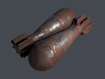 Mortar Projectile 60mm M69 3D model buy