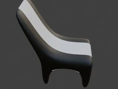 Plastic chair 3d model using blender 3D model