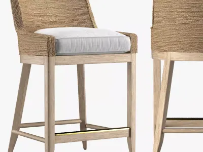 MARISOL SEAGRASS TRACK STOOL 3D model