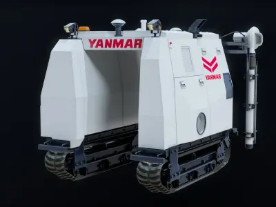 Spraying Agricultural Robot Yanmar PBR 3D model