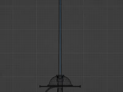 Uncolored Cup-Hilt Rapier suitable for using in Roblox 3D model