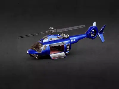 Helicopter PBR Low-poly 3D model