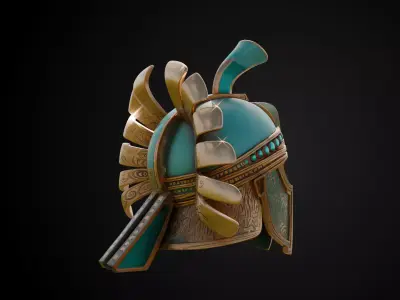 Stylized Persian Helmet - Desert Crescent 3D print model