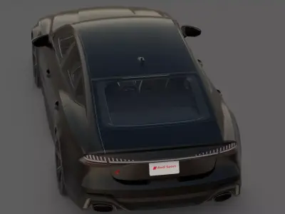 2020 Audi RS7 Sportback 3D Model  Four-Door Supercar Performance Low-poly 3D model