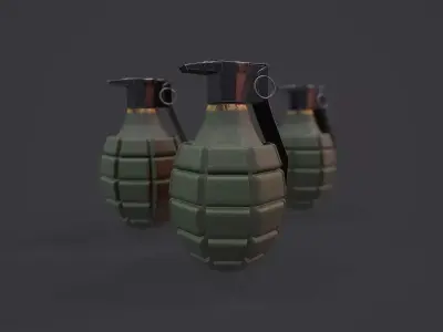 MK2 Grenade - Models and Textures Low-poly  Low-poly 3D model