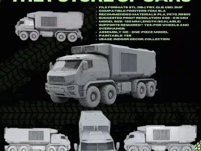 3D Printable Kamaz 53958 Tornado 3D print model