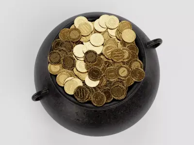 -Pot with Money- 3D model