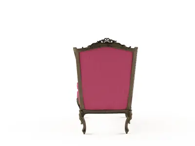 Old Antique Wing Arm Chair 3D model