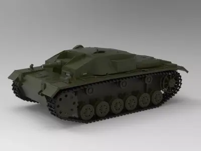 StuG III armoured fighting vehicle 3D model