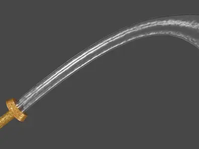 Khora sword with langsax handle Low-poly 3D model