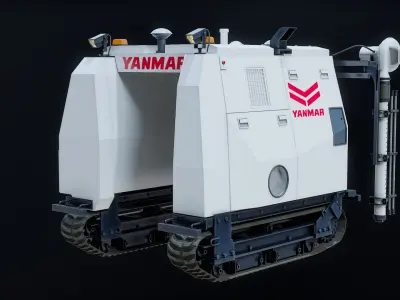 Spraying Agricultural Robot Yanmar PBR 3D model