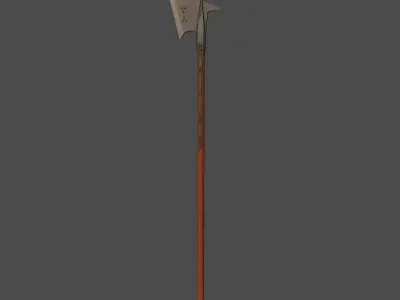  Halberd Polearm Low-poly 3D model